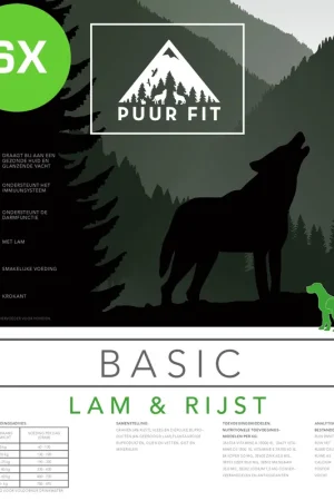 6x Puur Fit Basic Lam & Rijst 12 kilo Betaalbaar